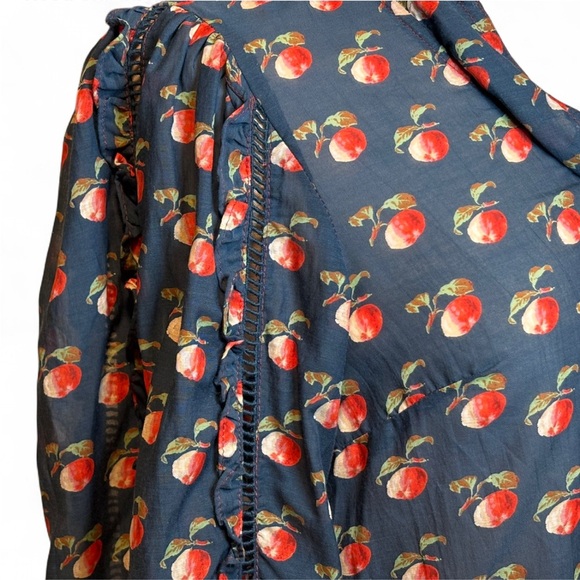 Maeve by Anthropologie | Apple Print Balloon Sleeve Blouse | 4 - Picture 3 of 12